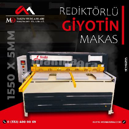 LRGM 1550 x 5mm Rediktörlü Giyotin Makas - Guillotine Machines