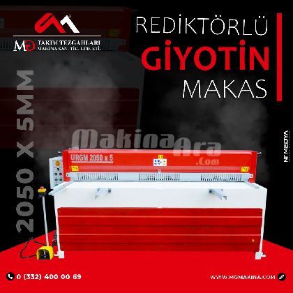 LRGM 2050 x 5mm Rediktörlü Giyotin Makas LİNDA MACHİNE - Guillotine Machines