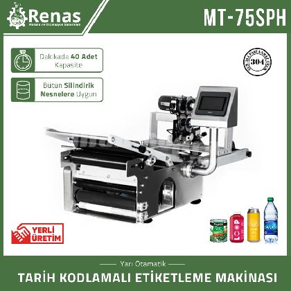 MT-75SPH - Tarih Kodlamalı Etiketleme Makinası 3 Satır - 20-440mm